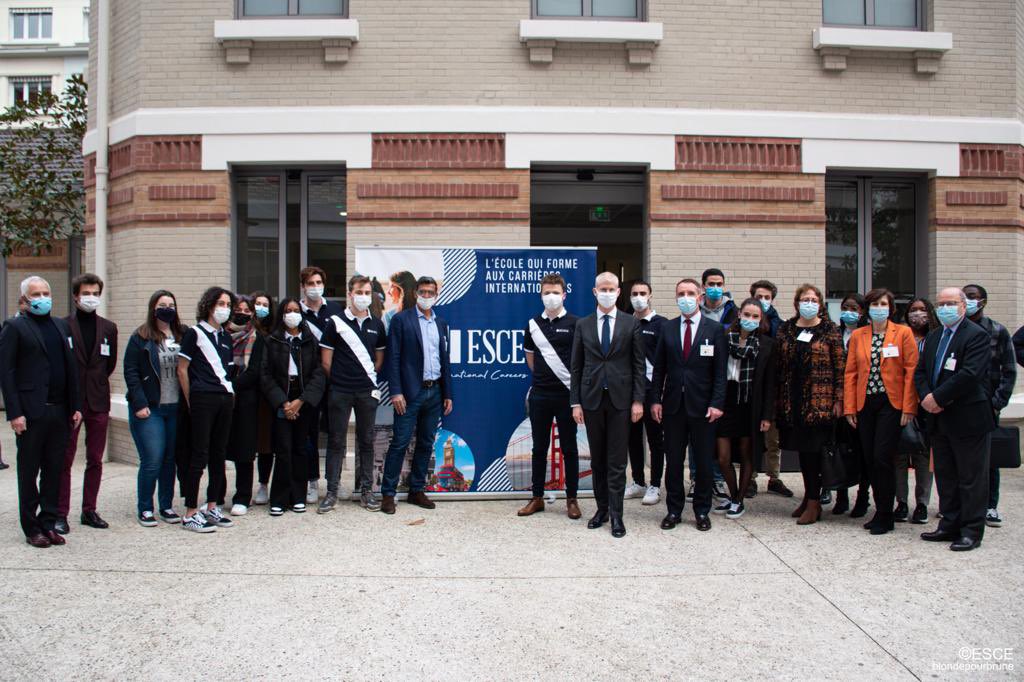 Conférence du ministre du commerce extérieur, Franck Riester, à l’ESCE